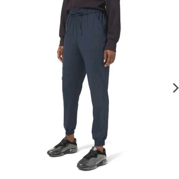 Pants - Lululemon Keep Moving Joggers Pants Women Size 10 True Navy Wicking Stretch
